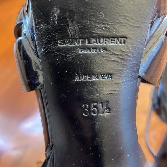 Saint Laurent Tribute Patent Platform Sandals - Picture 7 of 9